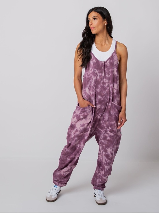 Rags Pants - Rags Purple Tie Dye Women's Tank Romper Size Large